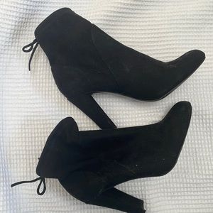 Black Suede Ankle Booties
